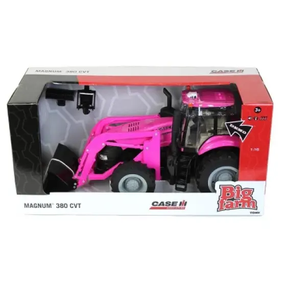 1/16 Big Farm Case IH Magnum PINK Tractor with Loader and Lights & Sounds, 47430 image {7}