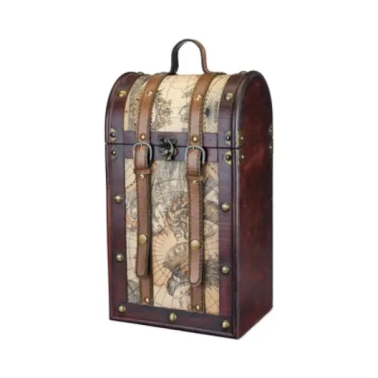 Twine Old World Wooden Wine Bottle Gift Box image {6}