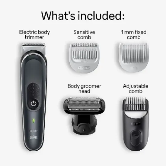 Braun Series 5 BG5360 Men's Rechargeable Body Groomer + 2 Attachment Combs image {1}
