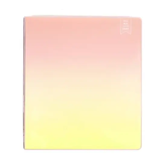 Yoobi Evolve 1" D-Ring Binder 220 Sheet Capacity Peachy Yellow Ombre image {7}