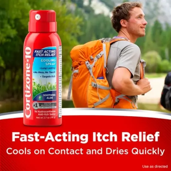 Cortizone-10 Fast Acting Cooling Anti-Itch Spray - Hydrocortisone - 2.7oz image {2}