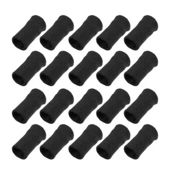 Unique Bargains Breathable Finger Sleeves Thumb Braces Support Elastic Compression Protectors for Arthritis Trigger Finger 20pcs image {7}