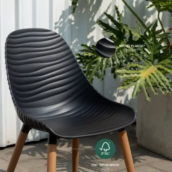 Amazonia 5pc Eucalyptus Round Lovegood Outdoor Patio Dining Set image {5}