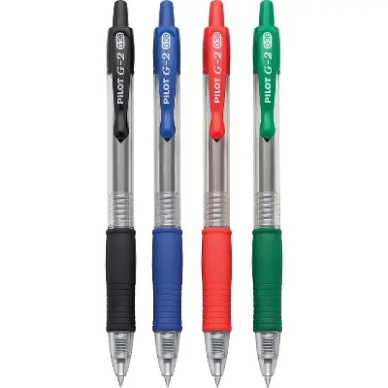 Pilot G2 Retractable Gel Pens Ultra Fine Point Assorted Ink 912181 image {1}