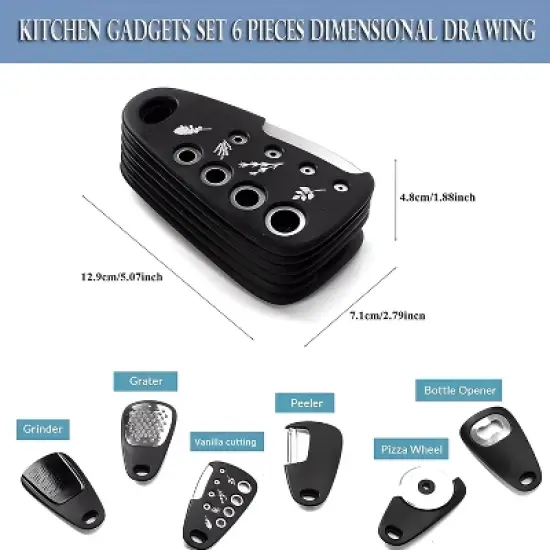 Kitcheniva Kitchen Gadgets Set 6 Pcs image {2}
