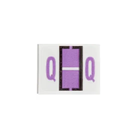 Smead A-Z Color-Coded Bar-Style End Tab Labels Letter Q Lavender 500/Roll 67087 image {3}