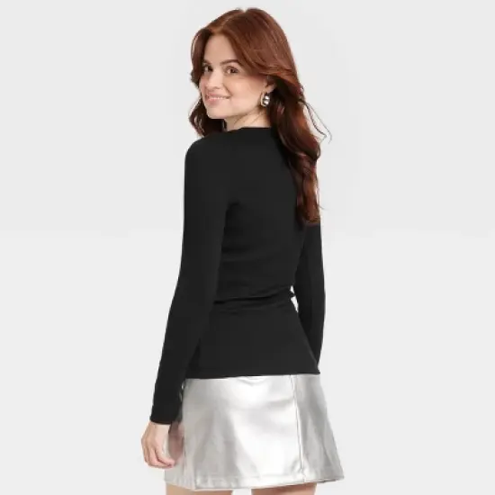 Women's Long Sleeve Slim Fit Crewneck T-Shirt - A New Day&trade; image {1}