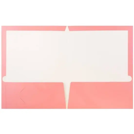 JAM 6pk Glossy Paper Folder 2 Pocket - Light Pink image {2}