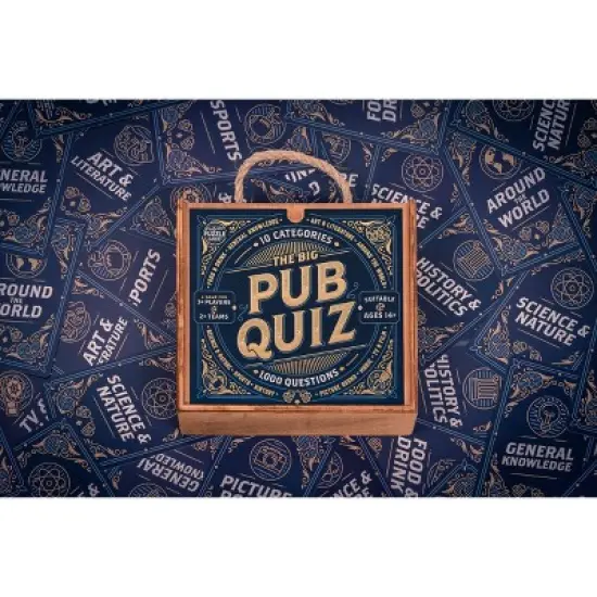 Big Pub Quiz - Professor Puzzle: Trivia Card Game for Adults, 3+ Players, Includes Scoring Pads & Pencil, Ages 14+ image {3}