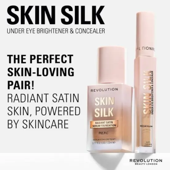 Makeup Revolution Skin Silk Serum Under Eye Brightener & Concealer - 0.13 fl oz image {5}