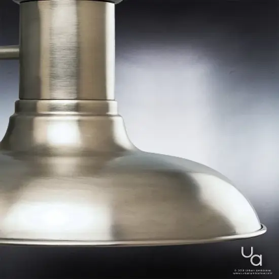 Urban Ambiance Luxury Luxe Industrial Chic Outdoor Wall Light,  12.375"H x 12"W,  Aged Nickel Finish, UHP1030 image {3}