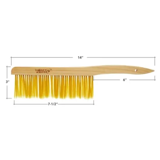 Honey Keeper 14-Inch Bee Hive Brush with Wooden Handle - Beekeeping Tool for Beekeepers image {2}