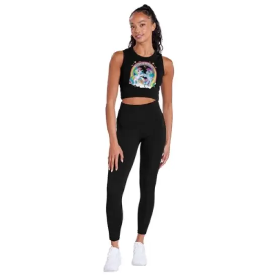 Women's My Little Pony Retro Unicorn Fist Bump Sleeveless Crop Top Tank image {3}