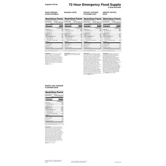 Augason Farms 72-Hour 1-Person Emergency Food Supply Kit - 4lbs image {1}