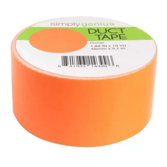 Simply Genius Art & Craft Duct Tape Heavy Duty - Craft Supplies for Adults, 1.8 in x 10 yards (Orange, Single roll) image {1}