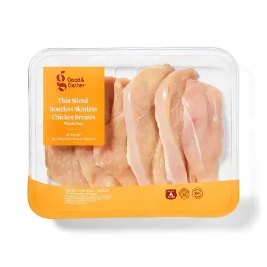 All Natural Boneless & Skinless Thin Sliced Chicken Breast Value - price per lb - Good & Gather&trade; image {3}