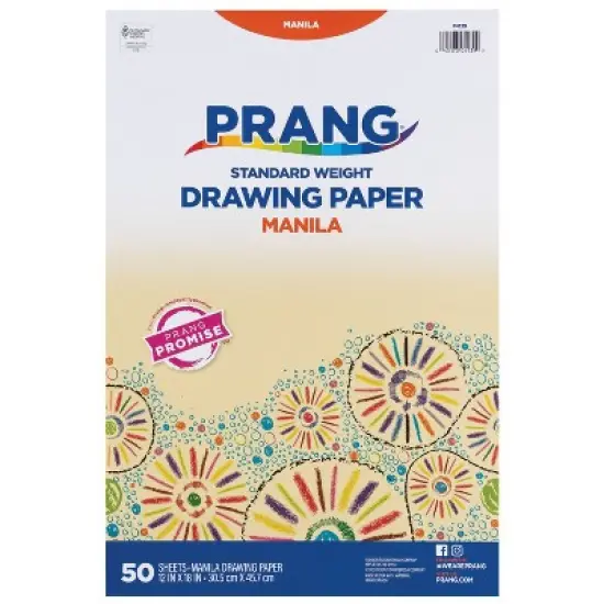 12"x18" Manila Drawing Paper 50 Sheets - Prang: Uncoated Cream Construction Paper, 70 lb, Art & Design, 12x18 Inches image {5}