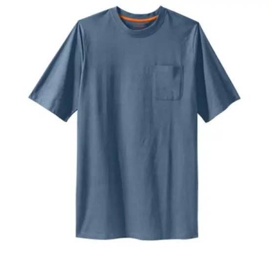 Boulder Creek by KingSize Men's Big & Tall  Heavyweight Longer-Length Pocket Crewneck T-Shirt image {17}