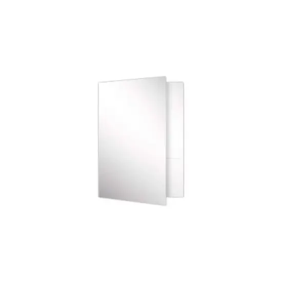 LUX 9 x 12 Presentation Folders Standard Two Pocket 50/Pack White Gloss (SF-101-SG12-50) image {1}