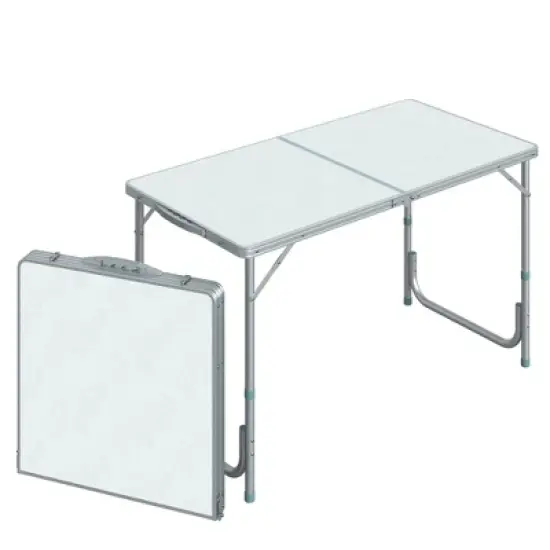 Outsunny Aluminum Lightweight Portable Folding Easy Clean Camping Table With Carrying Handle image {9}