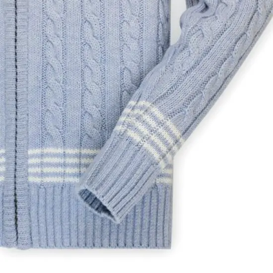 Hope & Henry Boys' Zip-Up Textured Sweater, Infant image {2}