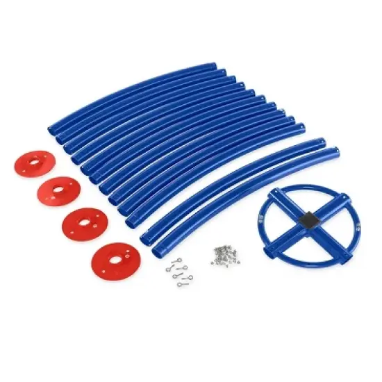 HearthSong - Large Vortex Spinning Ring Swing and Sky Dome Arched Stand Set for Kids Active Outdoor Play image {8}