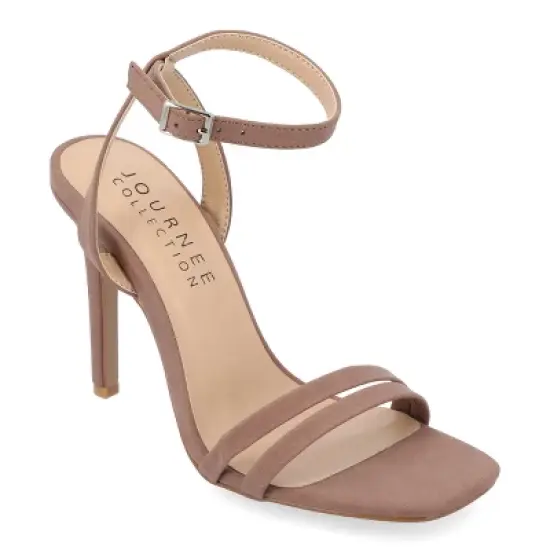 Journee Collection Womens Yevva Ankle Strap Stiletto Open Toe Pumps image {14}