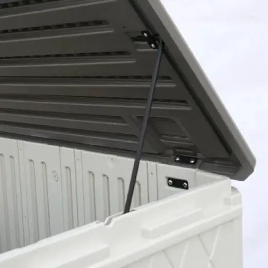 WELLFOR 175 gal Horizontal Storage Deck Box Beige image {2}