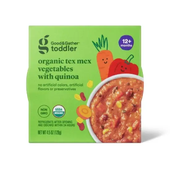 Organic Tex Mex Veg with Quinoa Toddler Meal Bowl - 4.5oz - Good & Gather&trade; image {4}