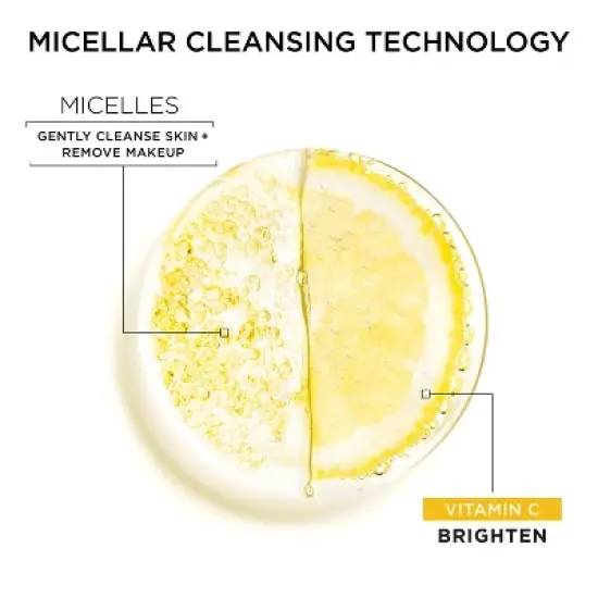 Garnier Brightening & Hydrating Micellar Water with Vitamin C Makeup Remover image {2}