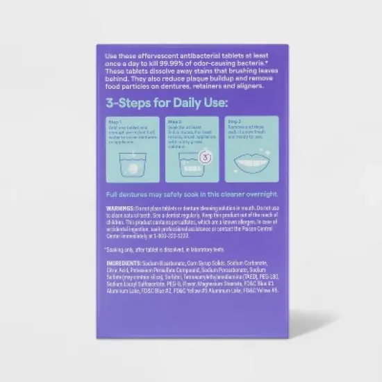 Denture and Retainer Tablets - Mint - 120ct - up&up&trade; image {3}