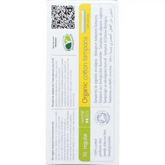 Natracare Organic Cotton Tampons Regular - 16 ct image {3}