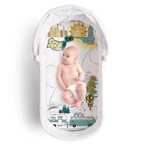 JumpOff Jo Hypoallergenic Fitted Bassinet Sheet for Baby Boys & Girls - Rectangular, Hourglass & Oval Crib Compatible, Soft, Breathable, Machine Washable image {17}