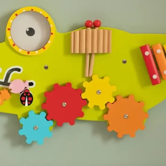 ShpilMaster Wooden Alligator Sensory Wall Mounted Learning Activity Center For Playroom, Nursery, Preschool, and Doctors' Office image {12}
