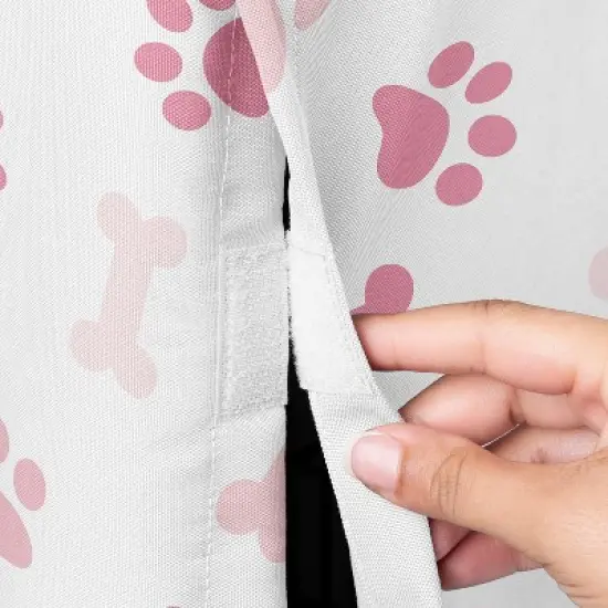 Sweet Jojo Designs Girl Dog Crate Kennel Cover 30in. Paw and Bone Pink and White image {2}