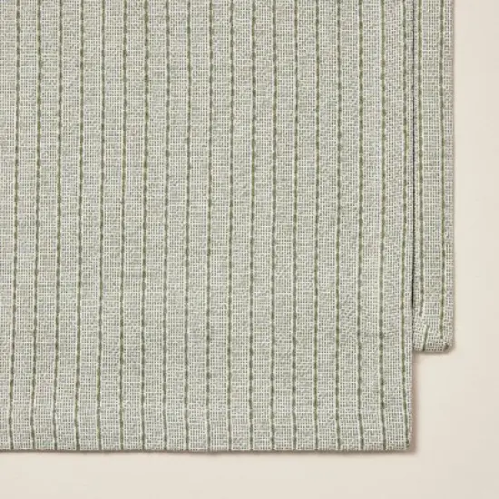 Textured Stripe Woven Table Runner Sage Green - Hearth & Hand&trade; with Magnolia image {2}