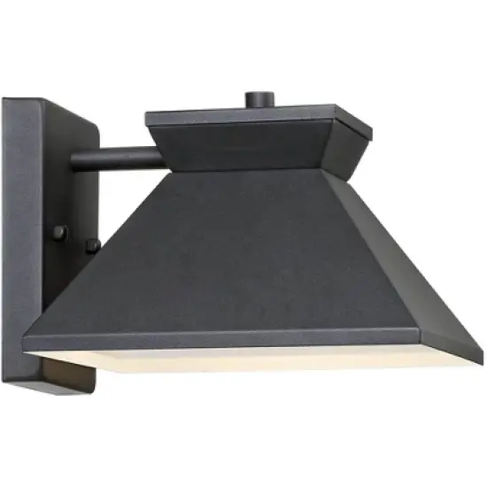 John Timberland Whatley Rustic Industrial Outdoor Wall Light Fixtures Set of 2 Black Metal LED 6 1/4" for Post Exterior Barn Deck House image {4}