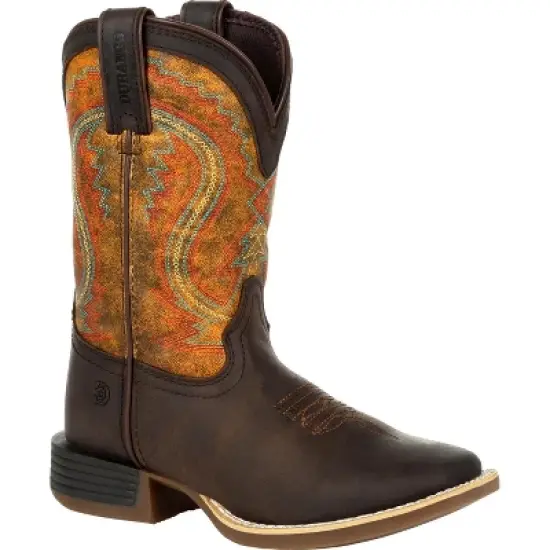 Lil' Durango Rebel Pro Kid's Burnt Orange Western Boot image {7}