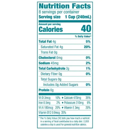Silk Unsweet Coconut Milk - 0.5gal image {8}