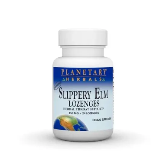 Slippery Elm Lozenges Unflavored by Planetary Herbals  -  24 Tablet image {3}