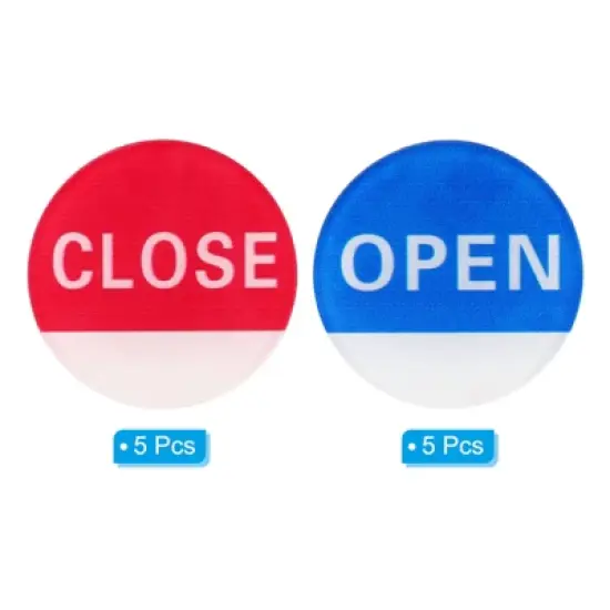 Unique Bargains Acrylic Self-Adhesive Decor Home Business Open/Close Sticker image {2}