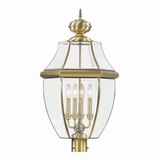 Livex Lighting Monterey 4 - Light Lantern in  Antique Brass image {1}