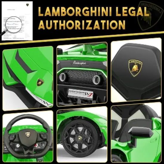12V Licensed Lamborghini Kids Ride-On Car, Electric Battery-Powered Sports Car with Remote Control, Hydraulic Doors, 2 Speeds, ASTM Certified image {3}