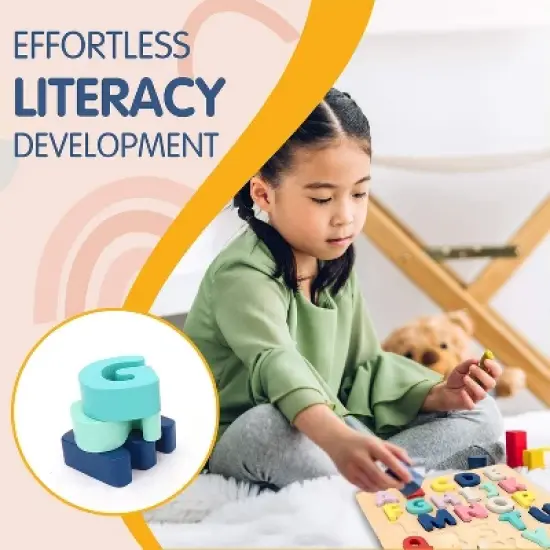 Leo & Friends Wooden Chunky Alphabet Puzzle for Toddlers image {5}