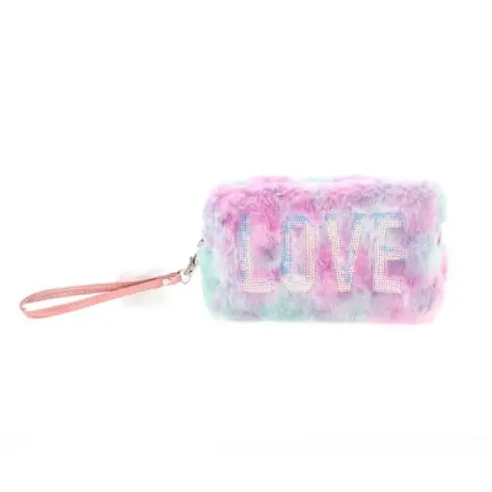 Unique Bargains Women's Sequin LOVE Makeup Bag 1 Pc image {3}