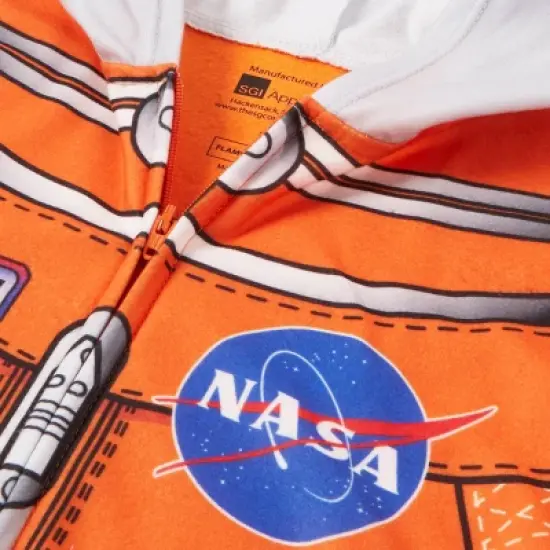Boys' NASA Pajama Jumpsuit - Orange image {2}