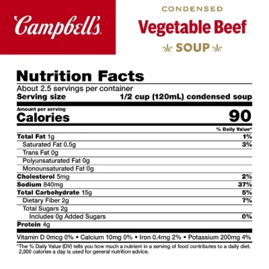 Campbell's Condensed Vegetable Beef Soup - 10.5oz image {6}