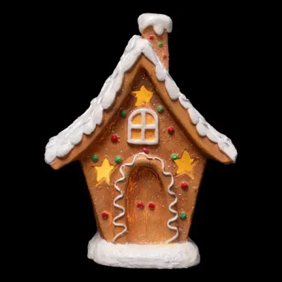 Northlight LED Lighted Gingerbread House with Star Windows Christmas Decoration - 7.25" image {2}