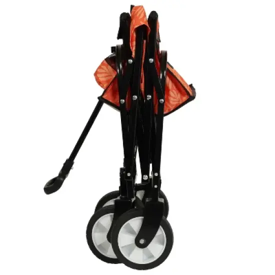Gulches Dual-Purpose Heavy-Duty Beach Wagon & Compact Utility Cart - All-Terrain, Black & Orange, 500lb & 225lb Capacity image {10}