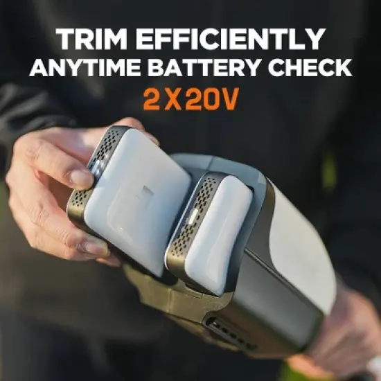 14" 20V U20 Cordless Brushless Battery Powered String Trimmer: Dual Line, Foldable, Safety Lock image {3}